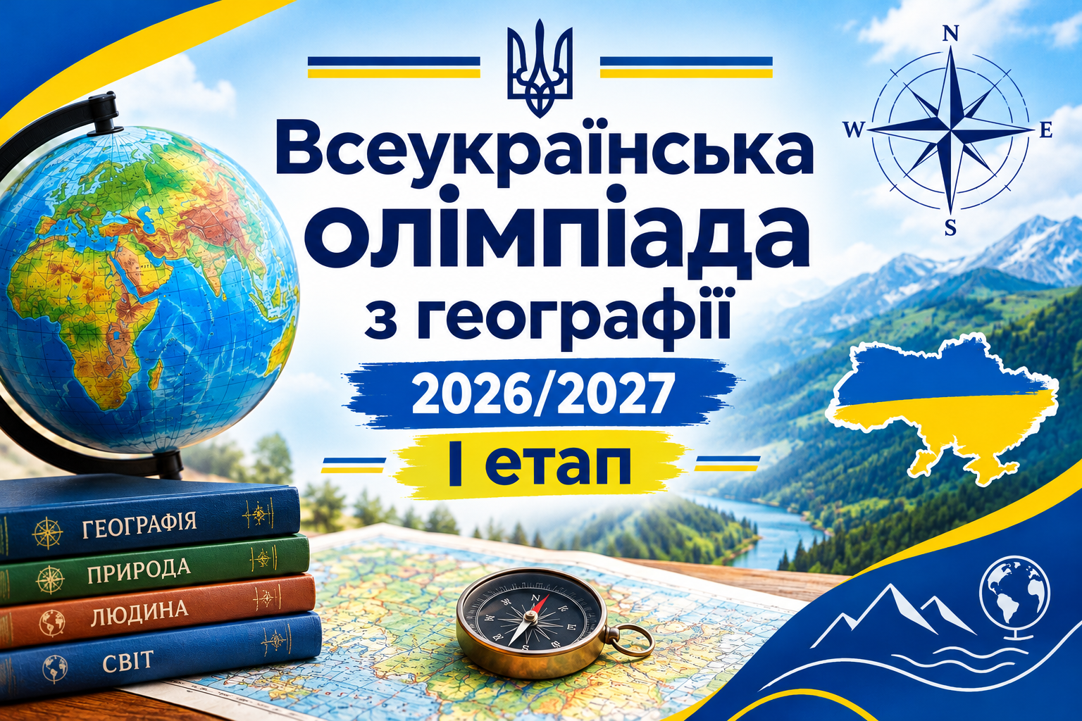 Вітаємо переможців І етапу Всеукраїнської олімпіади з географії 2026/2027